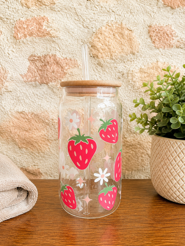 Verre à Smoothie - Fraise Fleurie